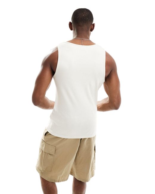 Camiseta color crudo ASOS de hombre de color White