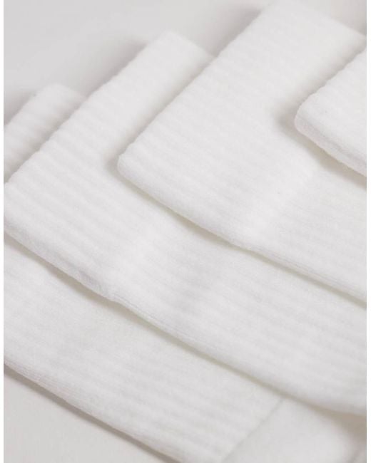 4505 White Icon Running Socks With Arch Support And Anti Bacterial Finish for men