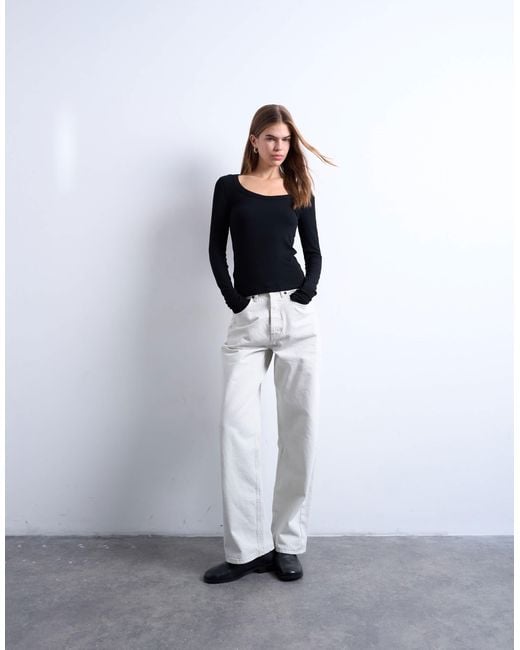 TOPSHOP Black – hochwertiges, langärmliges oberteil