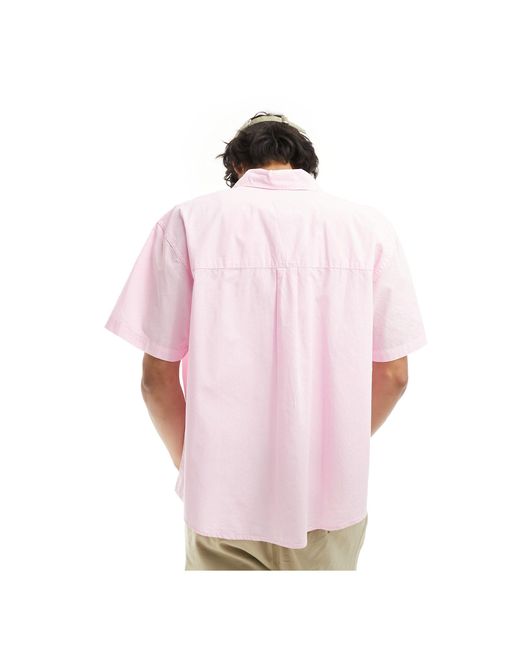 Camicia a maniche corte di Obey in Pink da Uomo