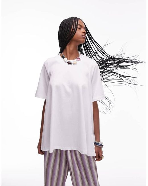 ASOS T-Shirt Met A-Lijn in het White