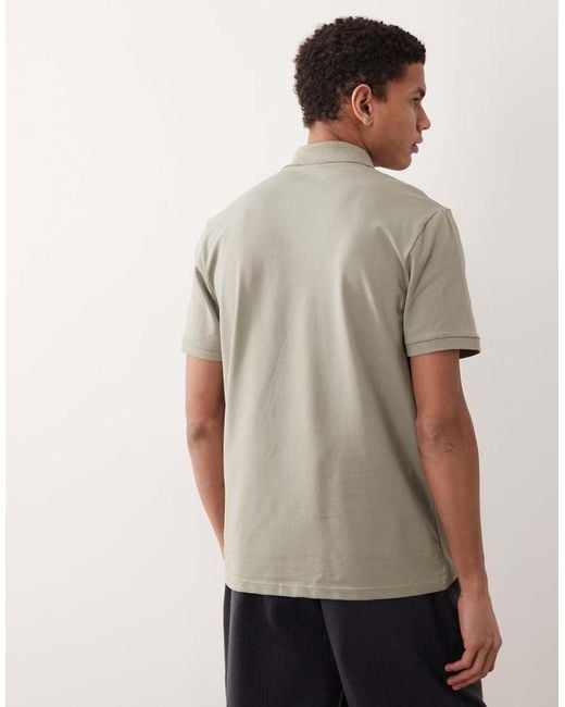 ASOS Gray Essentials Regular Fit Polo Shirt for men