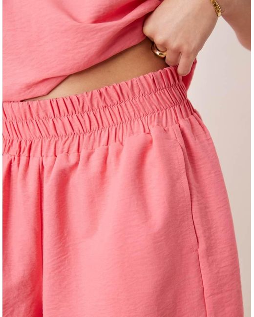 ASOS Pink Pull On Shorts Co-ord