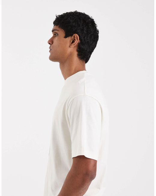 ASOS White Relaxed T-shirt With Abstract Floral Graphics for men