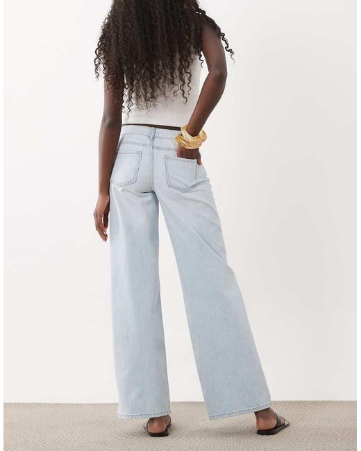 Mango White Teen Cross Waist Straight Jean