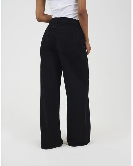 Brave Soul Black Mid Rise Wide Leg Jeans