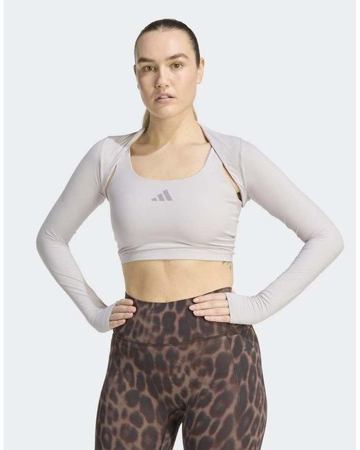 Adidas Originals Gray Power Essentials Workout Contour Shrug
