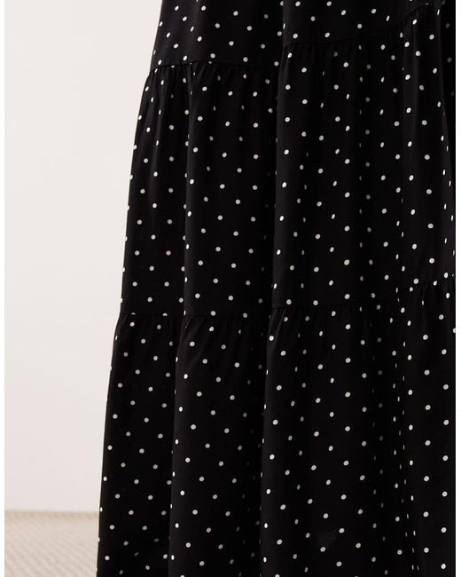 Miss Selfridge White Spun Tiered Maxi Skirt