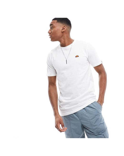 Camiseta blanca con estampado gráfico trasero pelton Ellesse de hombre de color White
