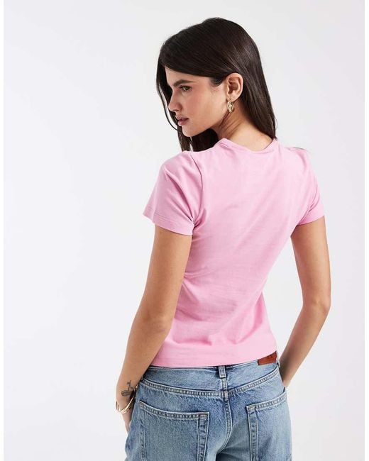 JJXX Pink Fitted T-Shirt