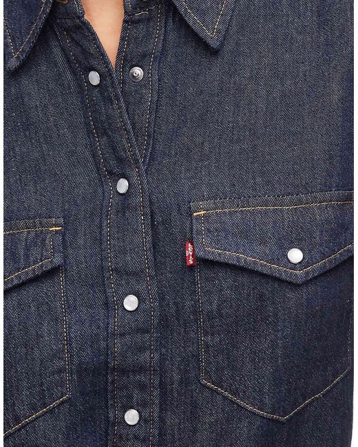 Camisa Vaquera Azul Añil De Estilo Wéstern Iconic De -Azul Marino Levi's de color Blue