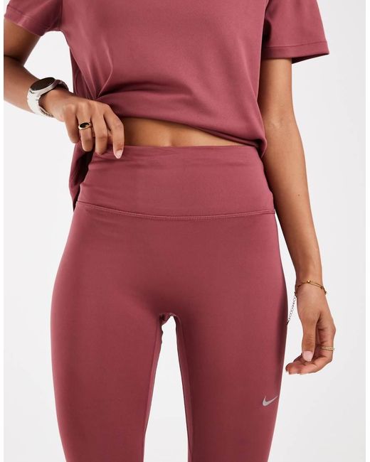 Nike Red Tempo Dri-Fit High-Waisted 7/8 Leggings