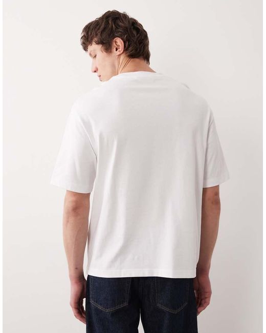 SELECTED White Heavyweight T-shirt for men