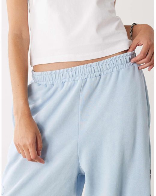 Collusion Pink Unisex – weite jogginghose aus gewaschenem material mit kontrastnaht