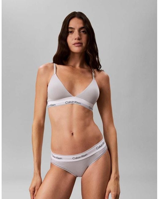 Calvin Klein Gray Icon Cotton Modal Bikini Brief 2pk