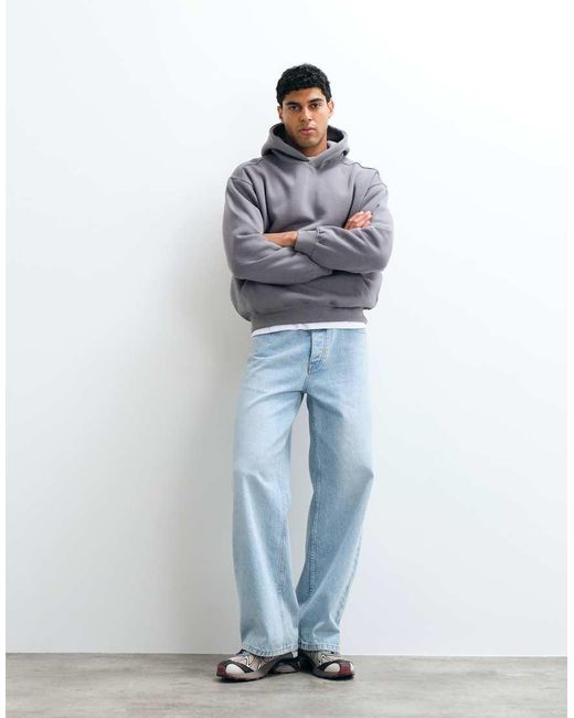 Cotton On Black Box Fit Hoodie for men