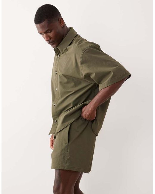 ASOS Natural Motionmax Shorter Length Smart Stretch Shorts for men