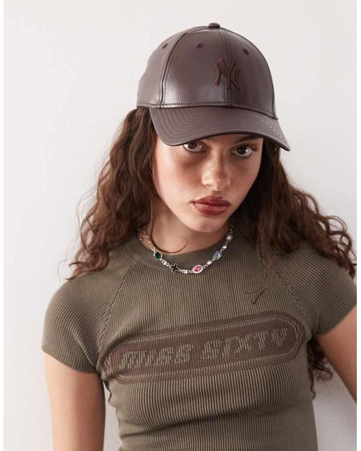 KTZ Brown Ny Yankees 9forty Pu Cap for men