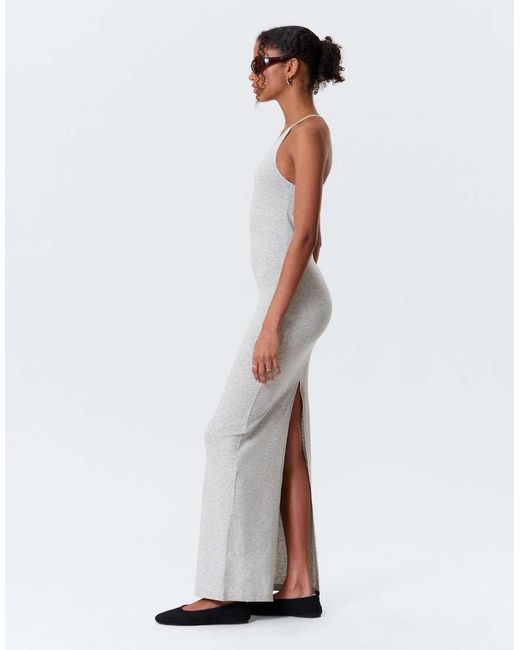 Weekday White Racer Back Maxi Dress