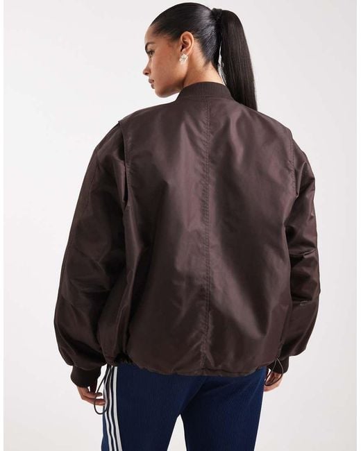 ASOS Blue Oversized Bomber Jacket