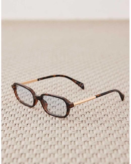 ASOS Black Slim Square Sunglasses