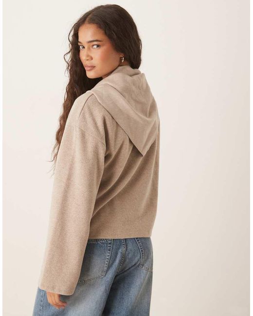 Threadbare Natural Jumper With Scarf Detail