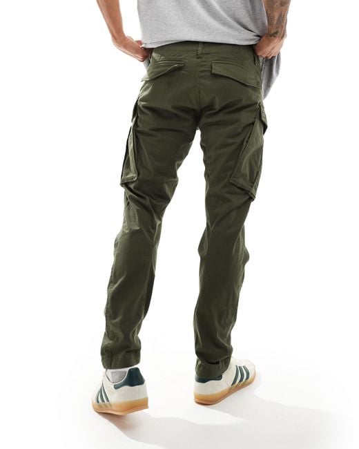 G-Star RAW Green Rovic 3d Regular Tapered Cargo Trousers for men
