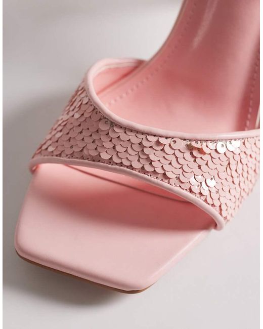 SIMMI Pink Simmi London Cindy Heeled Sandals With Sequins