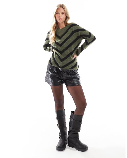 ONLY Black – gestreifter strickpullover