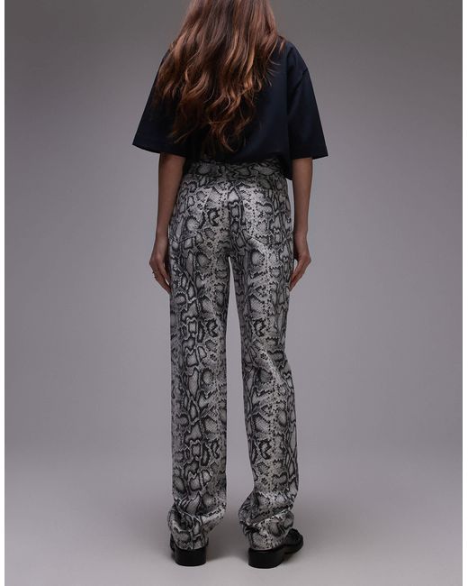 TOPSHOP Black Kort High Rise Straight Jean