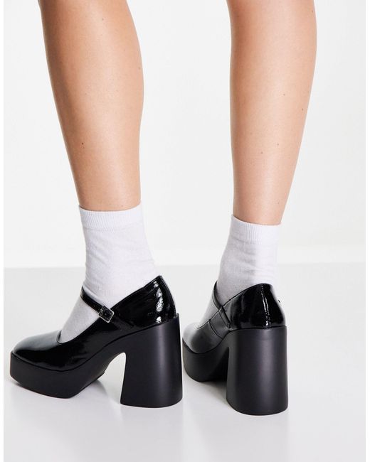 Penny - chaussures babies à semelle plateforme à talon ASOS en coloris Black