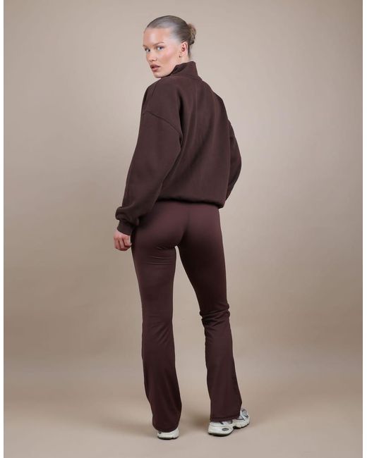 SIMMI Brown Bronte Zip Through Funnel Neck Sweatshirt