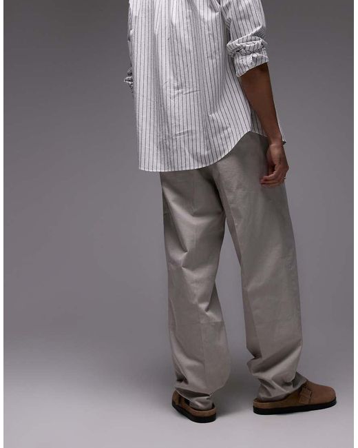 ARKET Gray Cotton Loose Fit Chino Trousers for men