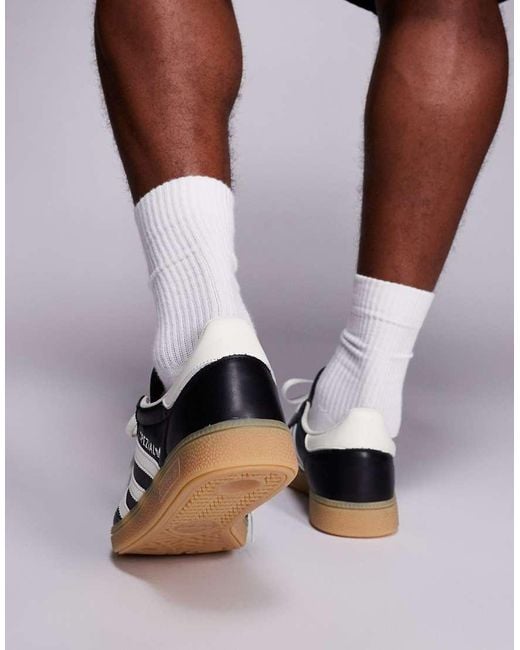 Zapatillas De Deporte Negras Y Blancas Con Pespuntes Y Suela De Goma Handball Spezial De Adidas Originals de hombre de color Black