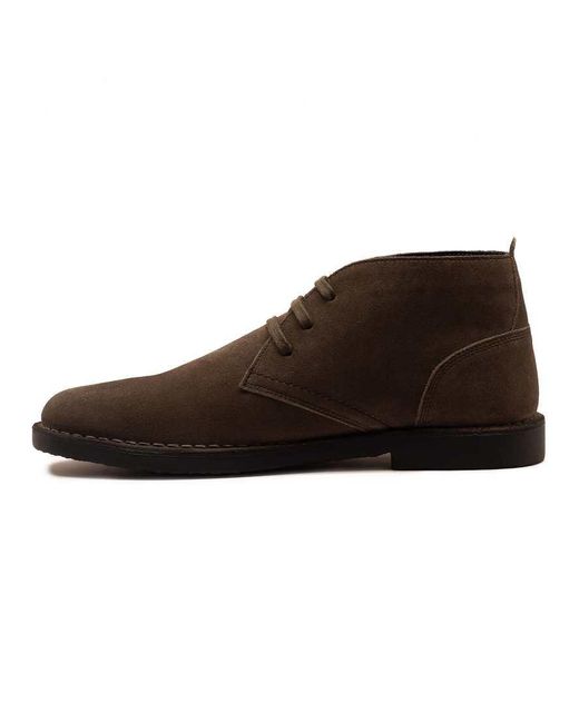 OFF THE HOOK Brown 'Sahara' Suede Leather Casual Lace-Up Chukka Boots for men