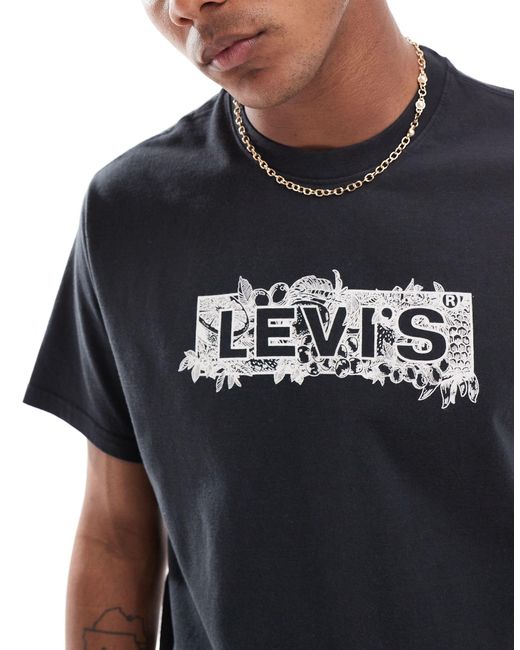 Levi's – locker geschnittenes t-shirt in Blue für Herren