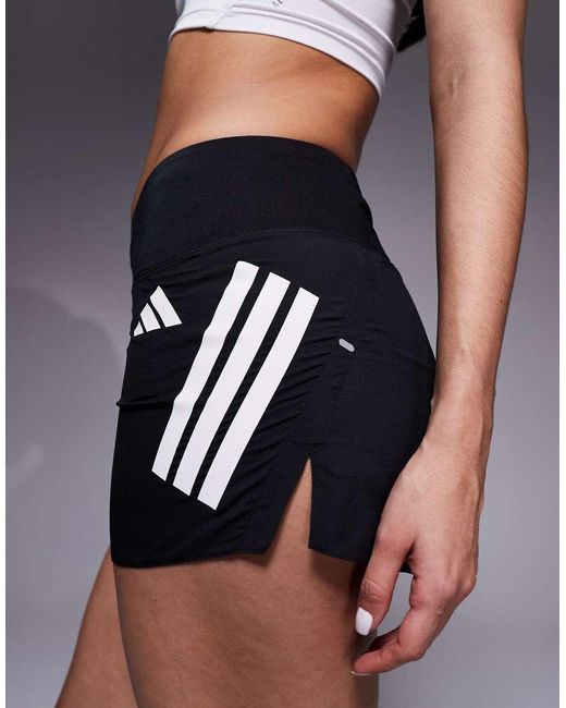 Adidas Originals Gray Adidas Running Adi365 Shorts With Three Stripes