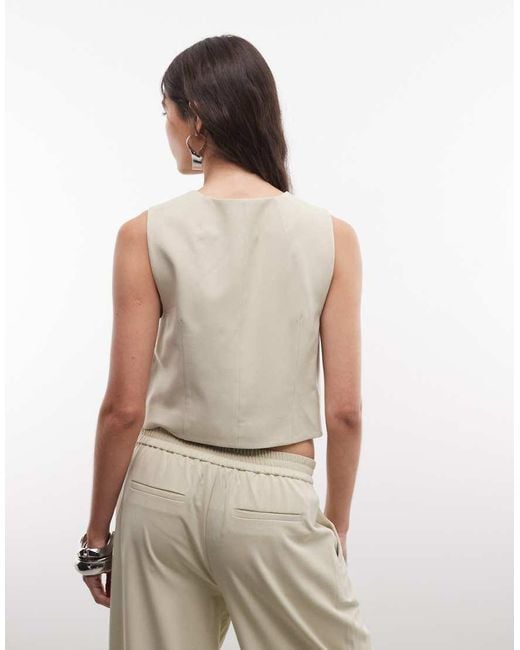 AllSaints Natural Aleida Tri Co-ord Tailored Waistcoat Top