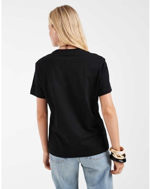& Other Stories Black Relaxed Short Sleeved T-shirt