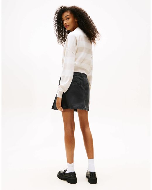 Mini-jupe en toile plissée Tommy Hilfiger en coloris Natural