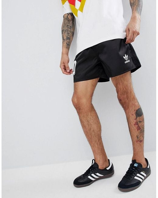 Adidas Originals Retro Germany Football Shorts In Black Ce2336 for men