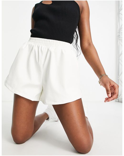 Couture Club Leather Look Boxer Shorts 