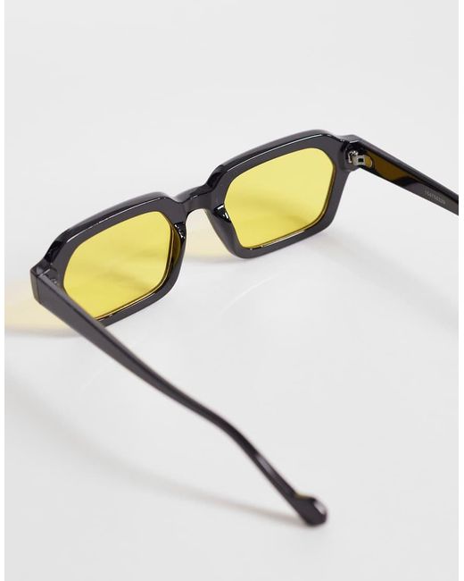 ASOS Black Rectangle Sunglasses for men