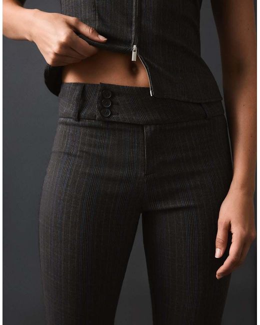 Bershka Black Petite Bengaline Flared Trousers