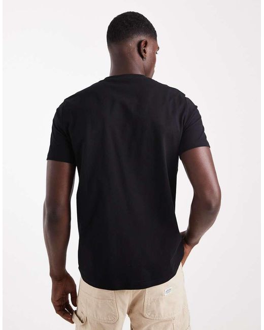 Fred Perry Blue Embroidered T-shirt for men