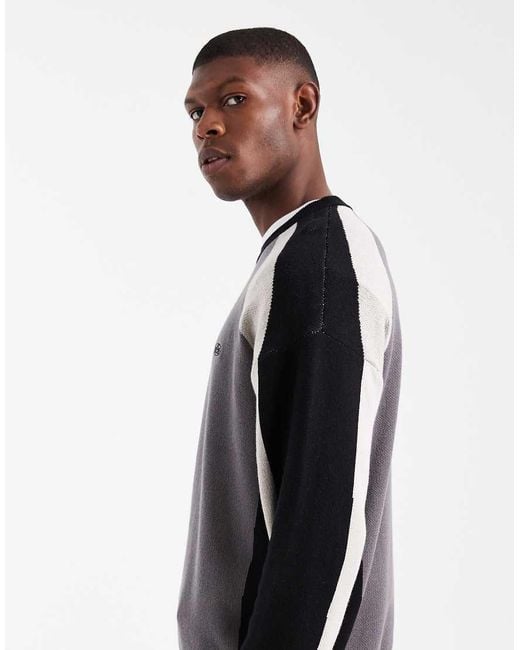 Cotton On Gray Long Sleeve Paneled Crew Neck T-shirt for men