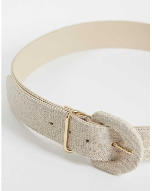 Mango Geweven Riem in het Natural