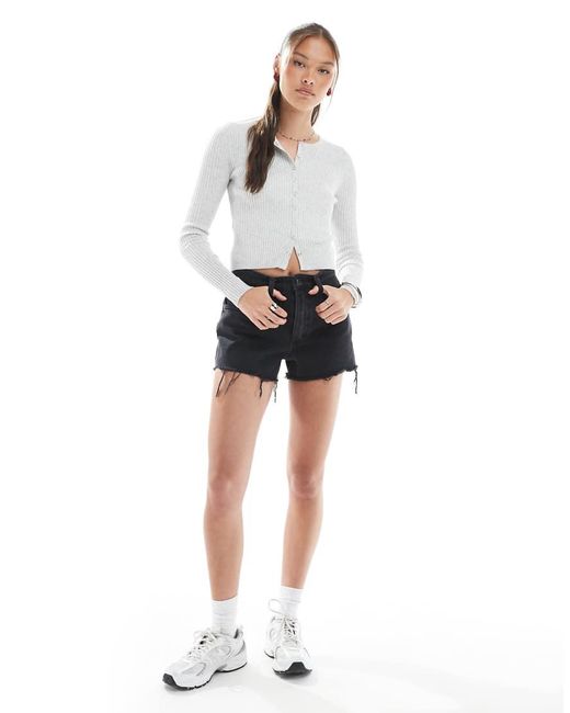 Cotton On Gray Original Raw Edge Denim Shorts