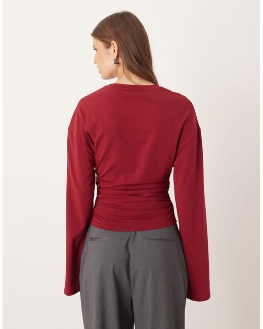 Gina Tricot Red Wide Sleeve Top