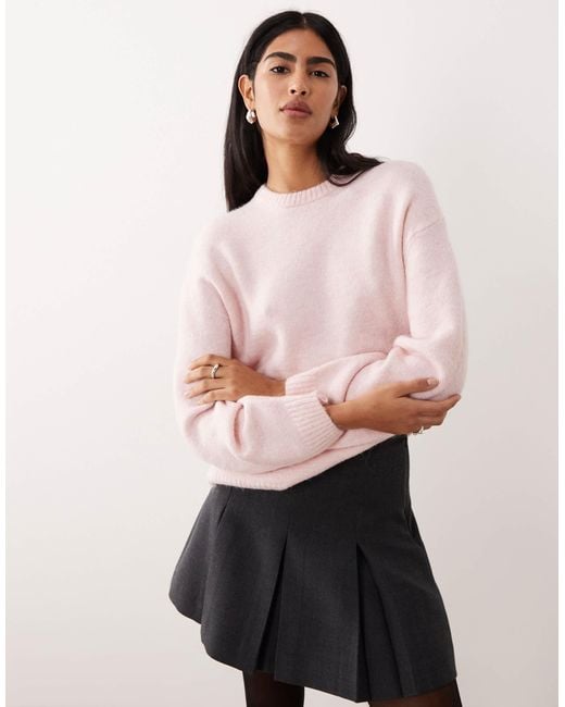 Gina Tricot Pink – pullover aus wolle und alpakawolle